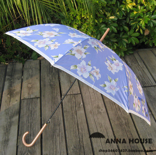 外贸原单 自动 牢固型 长柄晴雨伞 家用伞 花伞