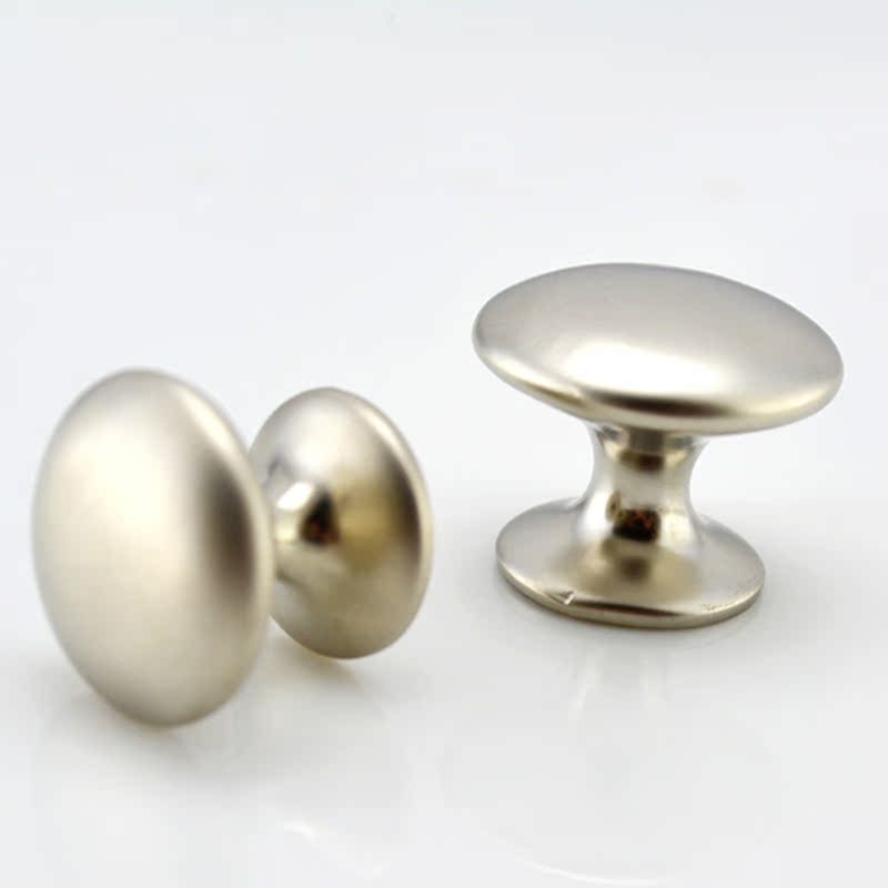 晶美 现代简约家具抽屉小拉手圆形 电视橱柜顶柜门把手单孔 砂银