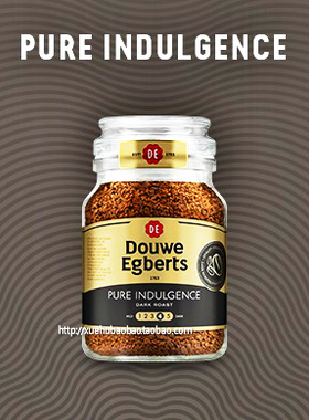 荷兰进口Douwe Egberts冻干速溶深度烘培黑咖啡190g瓶