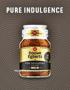 荷兰进口Douwe Egberts冻干速溶深度烘培黑咖啡190g瓶