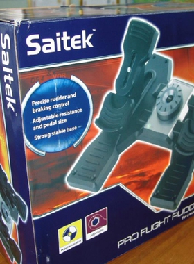 飞机哥saitek赛泰客方向舵 飞行游戏刹车 脚舵支持fsx p3d xplane