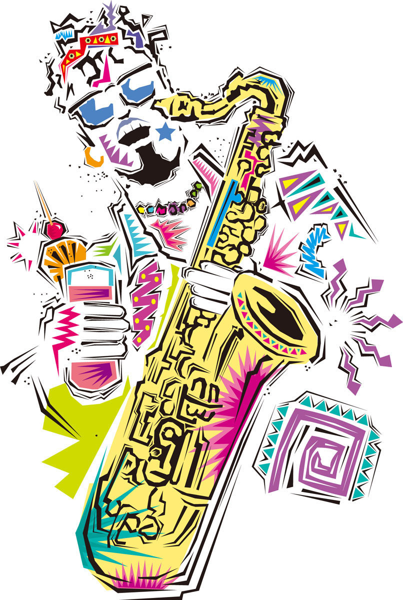 537海报印制海报展板素材193萨克斯另类爵士唱歌音乐 个性定制