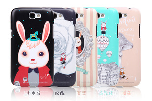 手机套 Rock洛克兔子小叽 Note2手机壳 N7102 保护彩壳 三星N7100