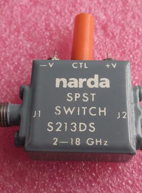 S213DS narda 1-18GHz 3W SPST SMA PIN 单刀单子PIN高速同轴开关