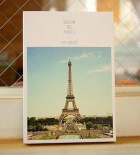 韩国文具 rollercoaster 盒装风景明信片/卡片复古卡 巴黎篇-32张