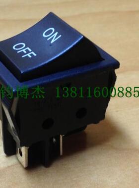 台湾进口宏聚原装船型开关R-210-C2N-BB 4脚带字黑色翘板开关