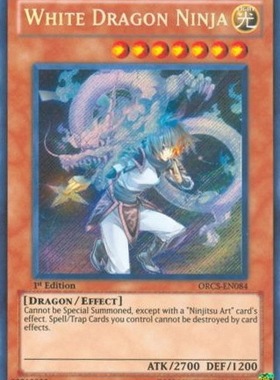 游戏王 美版 正版 - 白龙忍者 White Dragon Ninja/银碎/ORCS