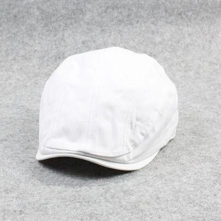 百搭潮男女春夏天英式前进帽休闲太阳帽贝雷帽韩版白色鸭舌帽子