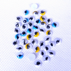 乐陶创意泥超轻粘土彩泥珍珠雪花泥DIY玩具配件 睫毛活动眼睛一瓶