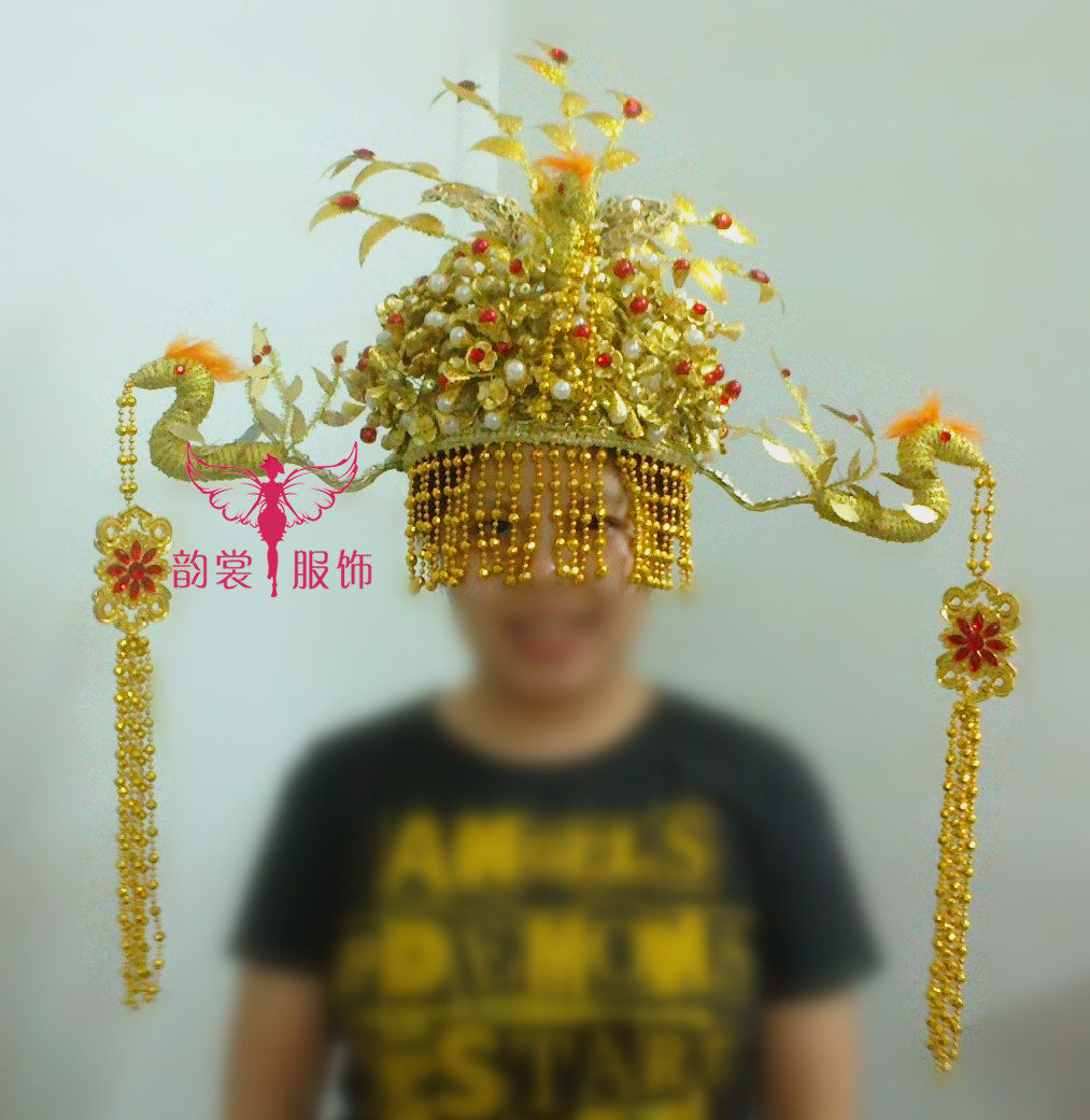 贵妃唐装风汉服佛像皇冠头饰