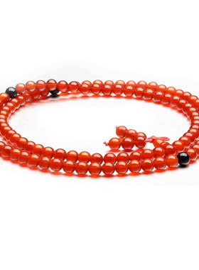 天然红玛瑙手串多圈念珠