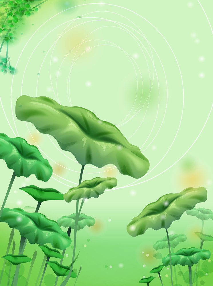 海报印制538设计展板素材526梦幻荷叶 - 副本设计