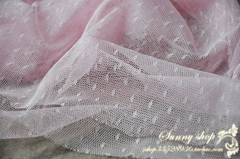 Светло -розовый маленькая точка мягкая сеть марли Jade Jade Soft Net Make Make RW160 4 Юань и половина метров