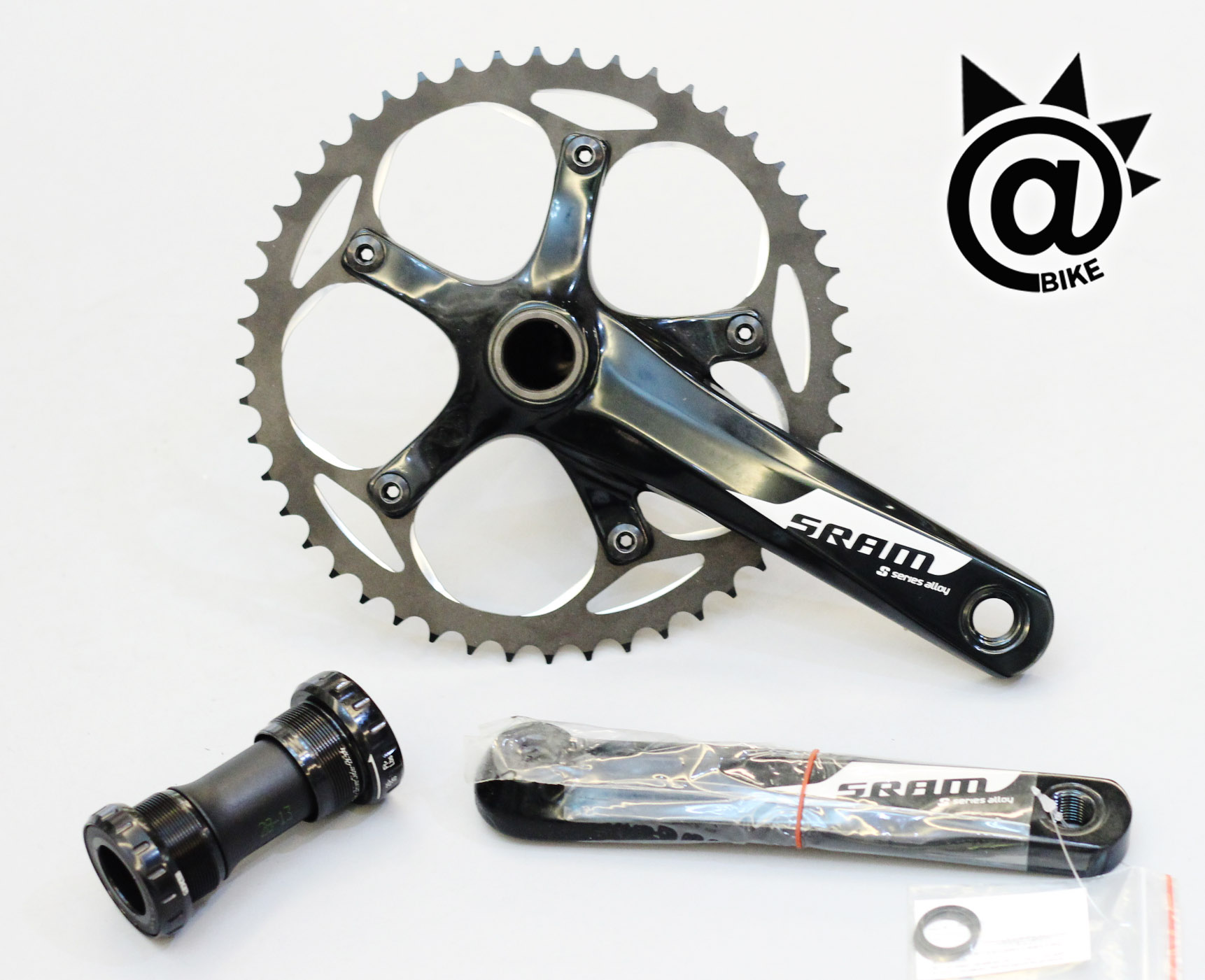 @BIKE FIXED GEAR 整品行货SRAM S300一体单速场地死飞 牙盘 含BB