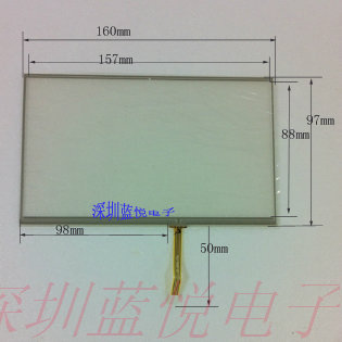 7寸四线电阻触摸外屏手写屏幕160*97/161*97GPS导航车载DVD触摸