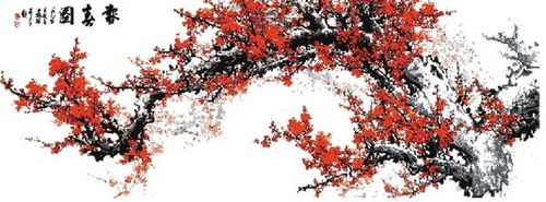 超清晰彩色十字绣重绘图纸/源文件报春图