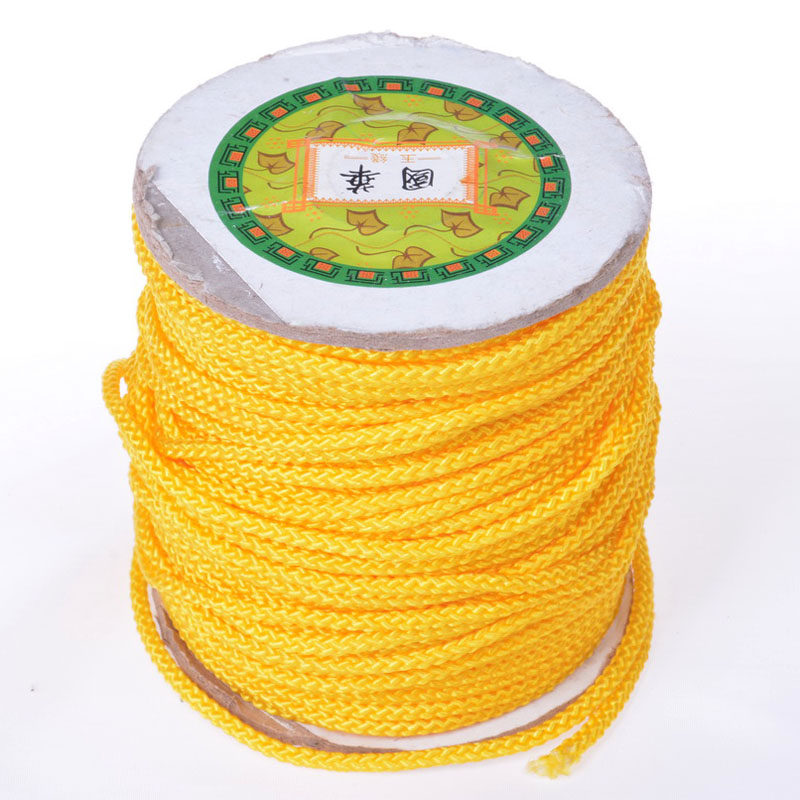 diy国华黄色8股麻花绳3号1.5mm 5号2mm 8号3mm 12号4mm编织挂坠绳