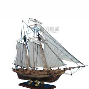 包邮 古典木质帆船模型拼装套材  纵帆型 新港号 远晴