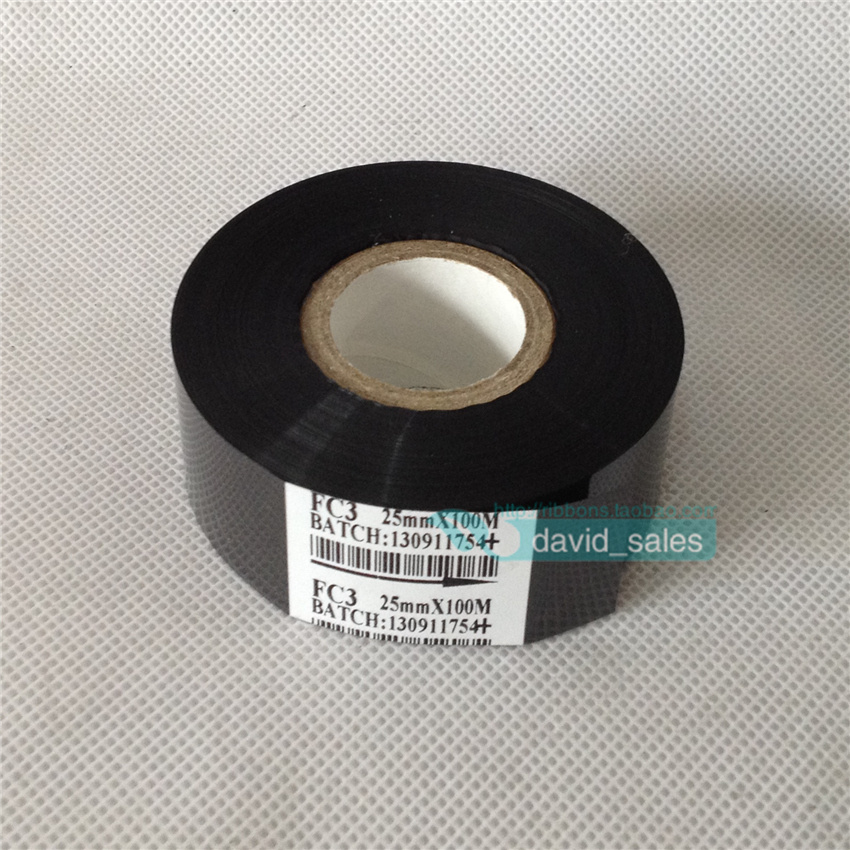 25mm*100m FC3 打码机色带 纸盒色带 药品标签打印色带 质量保障