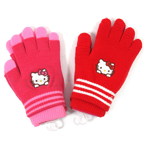 Gants pour fille HELLO KITTY en de laine - Ref 2149999 Image 1