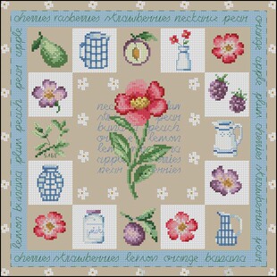 法国DMC十字绣套件杂志小碎花欧美款 花草系列客厅精准印花6002