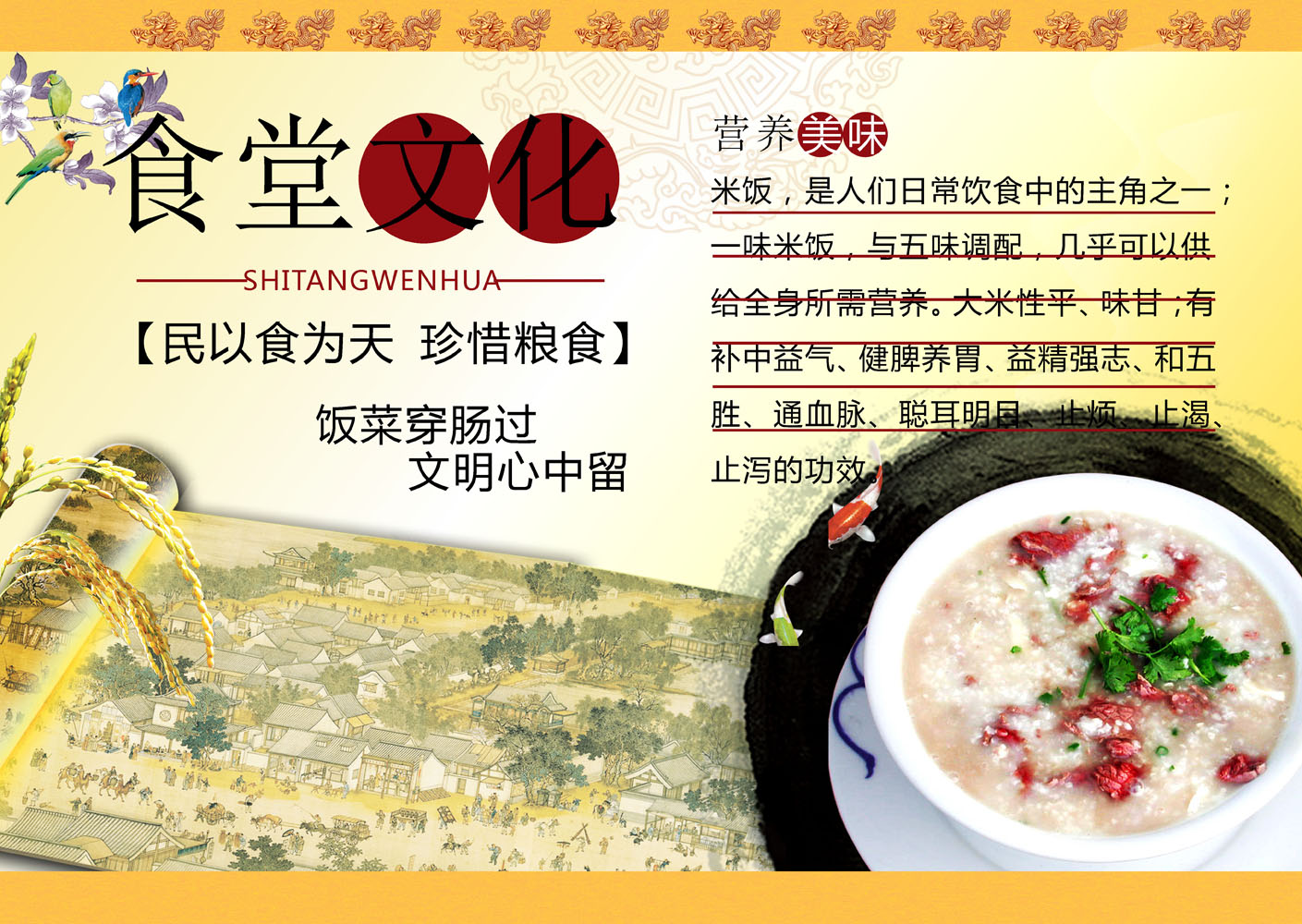 629海报印制海报展板素材934食堂文化营养美食宣传
