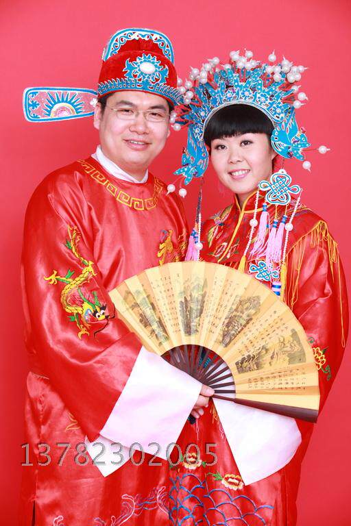 促销蝴蝶冠凤冠皇后娘娘贵妃头饰大红三凤新娘头饰凤冠霞帔影楼
