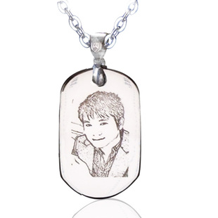 情的私饰人像吊坠素描头像人物项链 定做项链美女帅哥照片项链