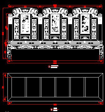 实木中式家具红木家具,如意沙发一套完整红木沙发cad工程图纸下