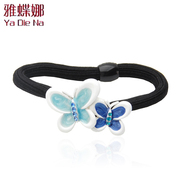 Ya na rhinestone Butterfly hair rope looped elastic buckle made by the Korean fashion hair accessories hair clip D0109