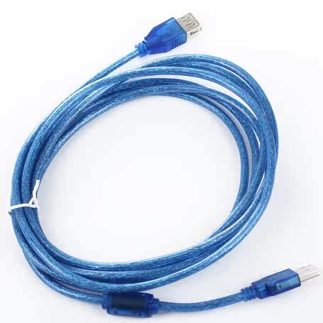 USB 2.0延长线 USB公对母数据线 AF/AM连接线蓝色加长1米到10米