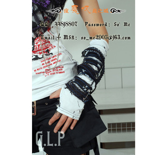 ╋魔叹╋ GLP 别针绑带套指袖套 MAD视觉KERA朋克PUNK 395WB 单只