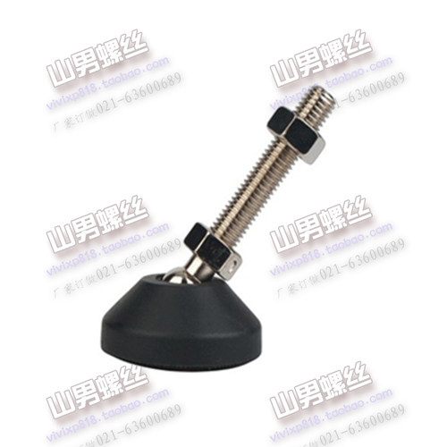 尼龙镀锌调节脚 可调关节蹄脚 防滑防震脚杯地脚 AD60 M8*L-12*L