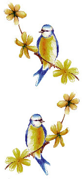 jj-3859.3 迎春花报喜鸟手绘水移画家具花厨房浴室瓷砖贴橱柜冰箱