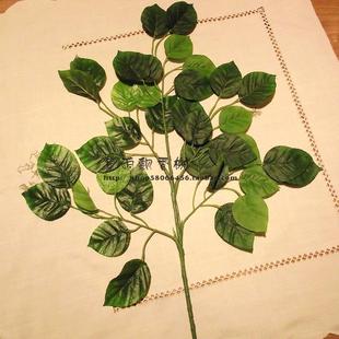 大片仿真树叶 藤条叶子做树树叶 仿真梨树叶子假梨树叶 工程装饰