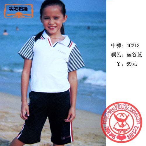正品清仓包邮 童话故事 女小童 纯棉线 高腰运动中裤/五分裤4C213