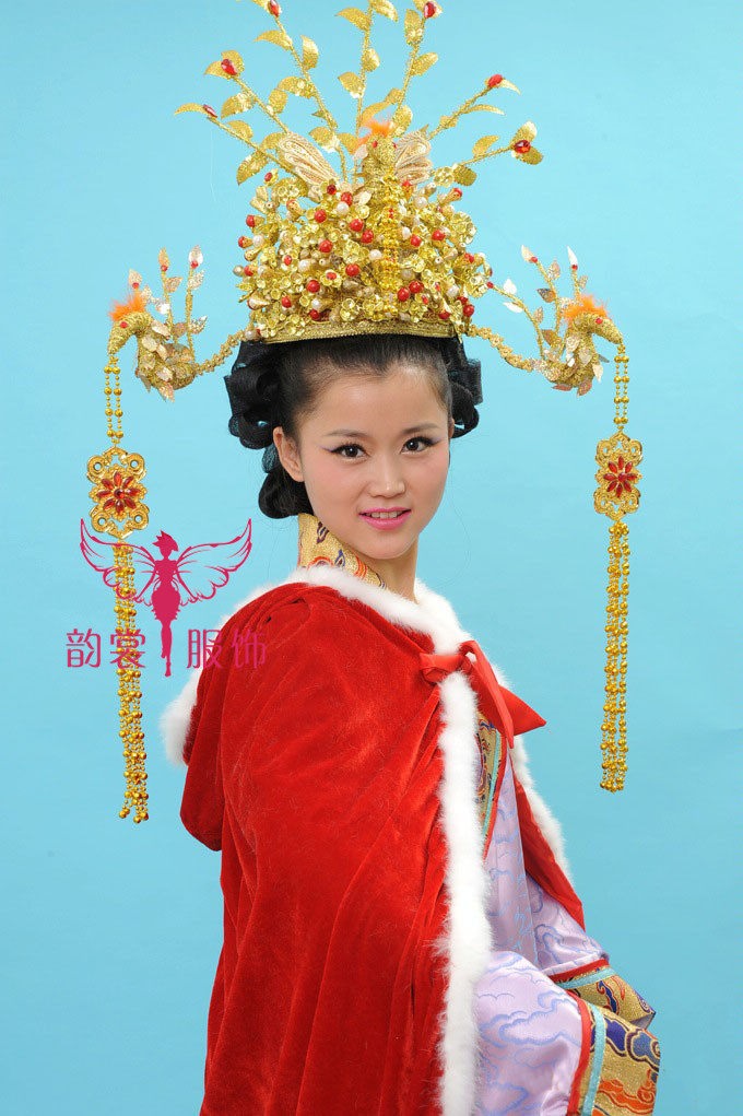 汉服唐装风贵妃古代头饰新娘凤冠