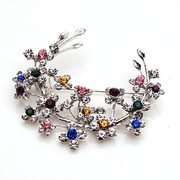 Post Korean version of smile package plum Crystal rhinestone brooch women fancy brooch pin clasp Korea jewelry