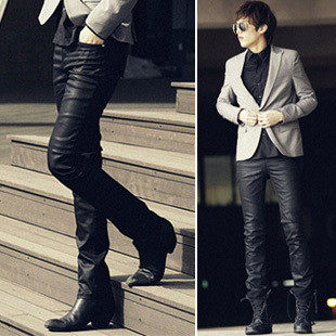 Pantalon cuir homme serré pour jeunesse - Ref 1486461 Image 1