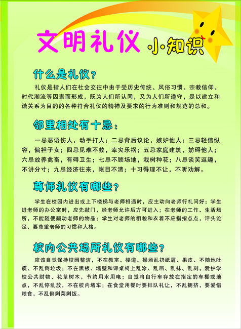633海报印制海报展板素材259创建文明城市要求礼仪知识2