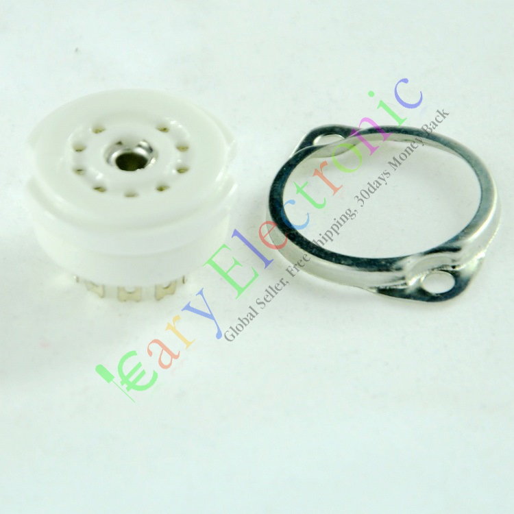 小9脚电子管座，适用于12AX7，12AT7，12AU7，ECC83，ECC82，E88CC，6922，6n1，6n2，6n3，6n4，6n11，6P1等。镀锡磷铜脚，搭棚安装用