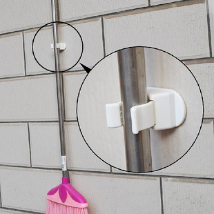 日本KM扫把挂钩 鱼竿挂钩粘钩 直杆挂钩扫帚挂钩拖布弹簧固定件