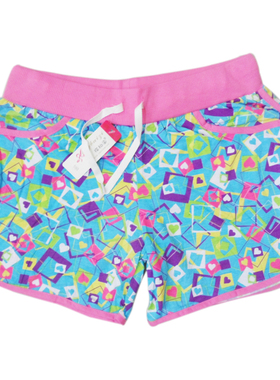 夏季女士系带可爱卡通短裤睡裤热裤家居休闲裤沙滩裤运动裤棉