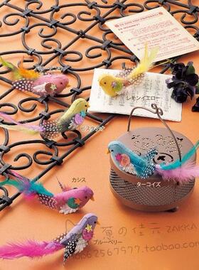 zakka进口彩色布艺节日风小鸟