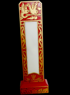 用品信封纸牌位套神位空白无字实木莲花祠堂香樟木灵位牌