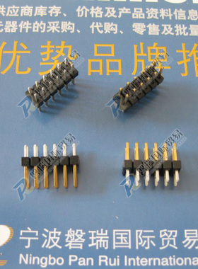 Sullins 连接器 矩形接头 2.54mm 12路 公形引脚排针 PBC06DAAN