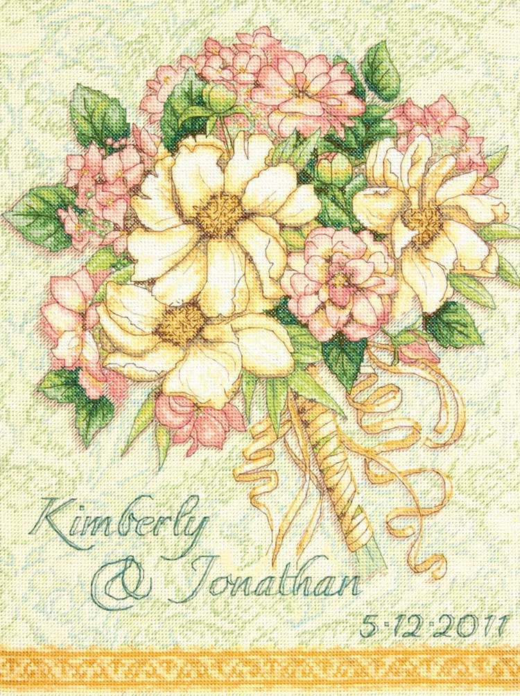 胡丽丽婚礼捧花精准十字绣DMC