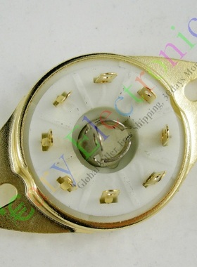 八脚陶瓷GZC8-Y-8-G电子管镀金管座适5B254 4P1S 7N7 4J1S C3G等