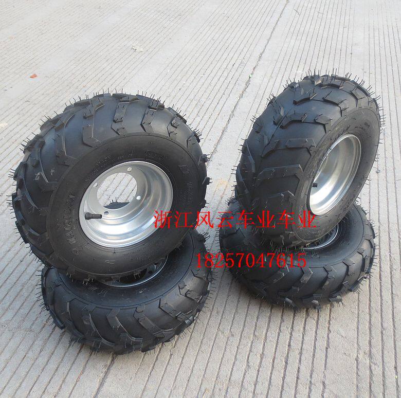 改装四轮卡丁车配件 小公牛沙滩车16X8-7寸轮胎带4孔轮毂一套4个