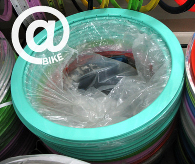 @BIKE FIXED GEAR 700C 43MM 大刀圈32孔  蓝绿色